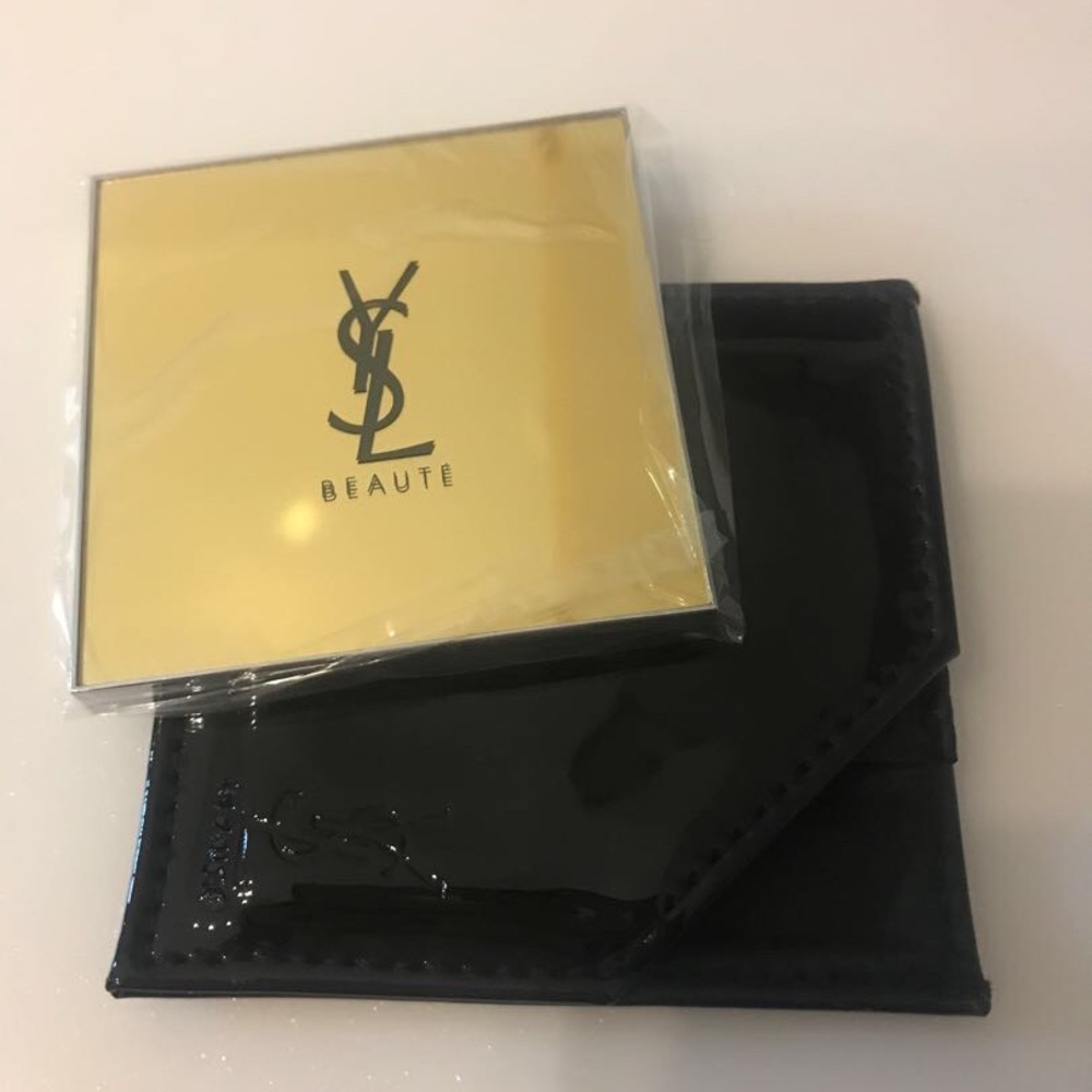 YSL mirror with patent pouch